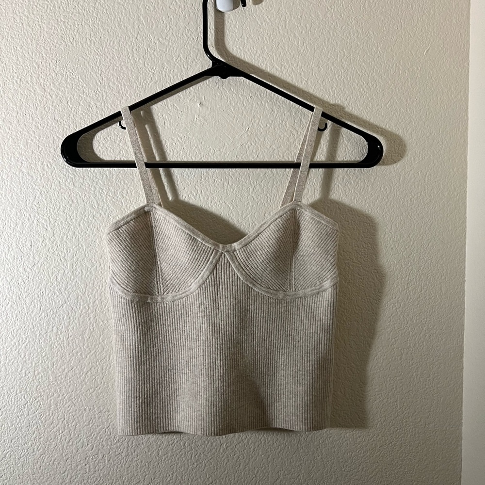 Madewell Reese Slim Corset Sweater Tank